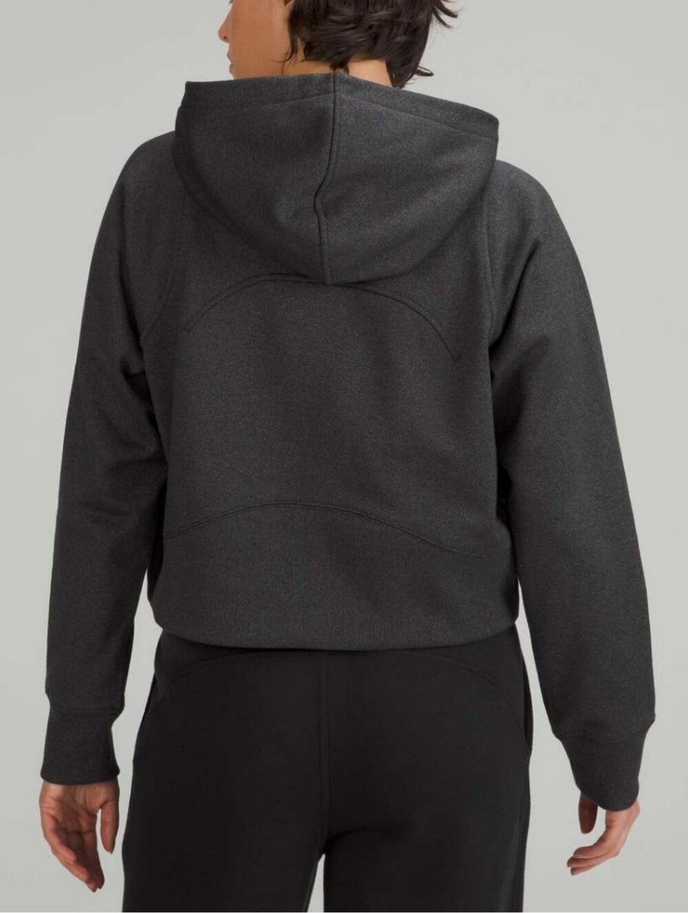 Lululemon Loungeful Cropped Hoodie Spark Black Size 14